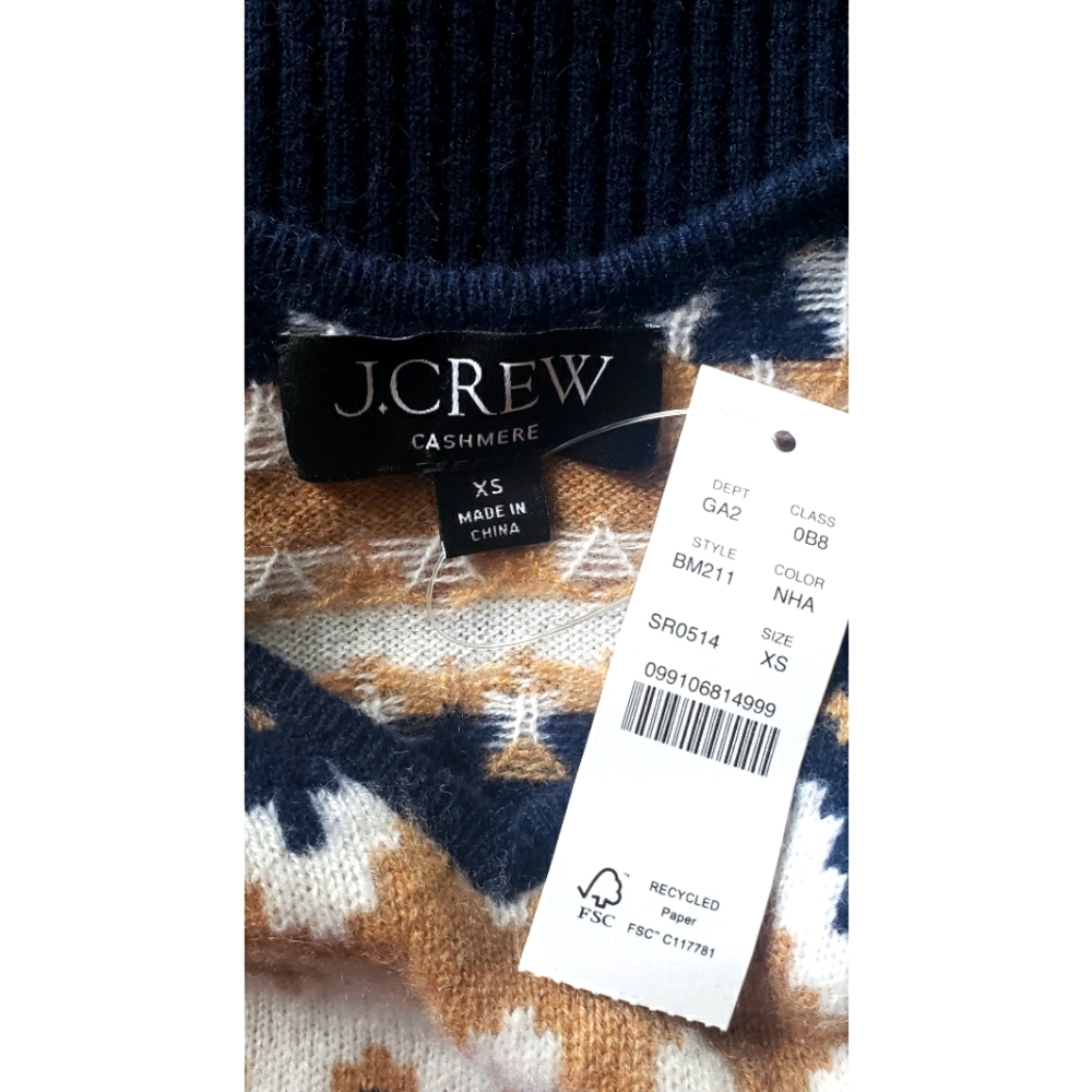30. J.Crew Cashmere Fair Isle tank top - Picture 9 of 12